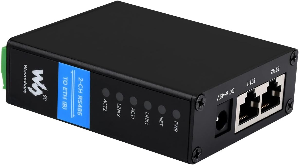 2-kanaals RS485 naar Ethernet Converter, Industriële Rail-Mount 29% Korting