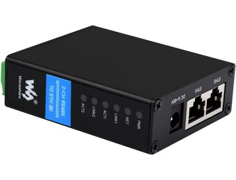 2-kanaals RS485 naar Ethernet Converter, Industriële Rail-Mount 29% Korting