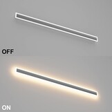 LED Wandlamp Donkergrijs 150cm IP54 45W Warm Wit 3000K (58% Korting)