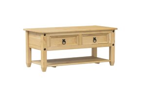 Massief Grenen Salontafel met Laden (100cm) - 63% Korting