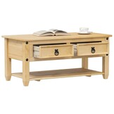VidaXL Salontafel Grenenhout met Laden - 100x48x45 cm - 72% Korting