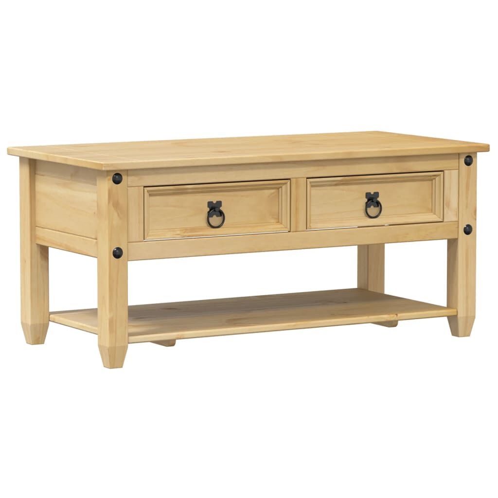 VidaXL Salontafel Grenenhout met Laden - 100x48x45 cm - 72% Korting