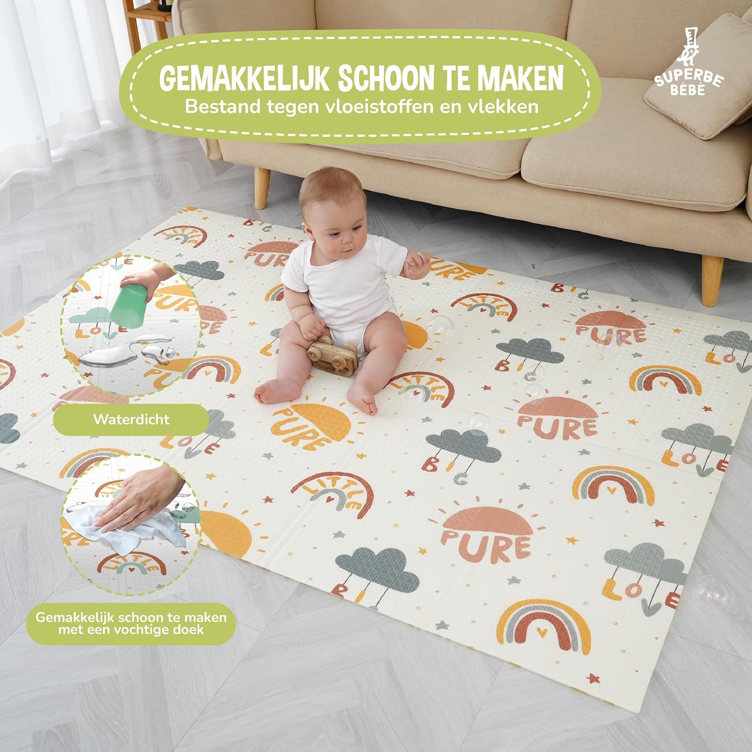 XXL Baby Speelmat 120x180cm met 28% Korting