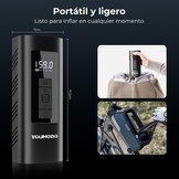 YOUNGDO Elektrische Fietspomp: 150 PSI, 6000 mAh, Snel Oppompen met Korting!