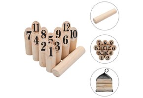 Nummer Kubb Hout Spelset - 38% Korting