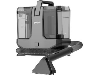 SIMPLUS Waszuiger, bekledingsreiniger met stoom en warm water, 18 kPa natte stofzuiger, tapijtreiniger voor bank, autostoelen en tapijten, 4 reinigingsmodi, 2,3 l waterreservoir