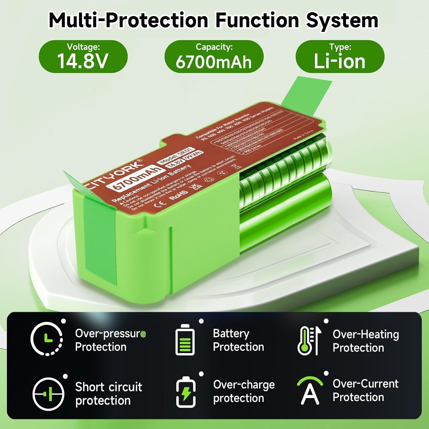 iRobot Roomba Accu 6700mAh 14.8V Li-ion - 45% Korting!