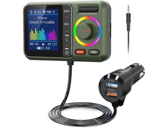 Bluetooth FM Transmitter Auto - Handsfree & Muziek (33% Korting)