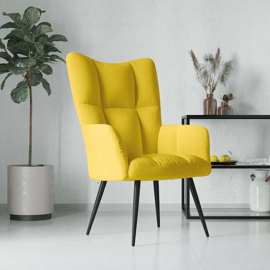 vidaXL Relaxstoel Fluweel Mosterdgeel - 54% Korting!