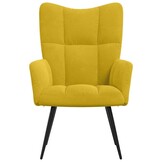 vidaXL Relaxstoel Fluweel Mosterdgeel - 54% Korting!