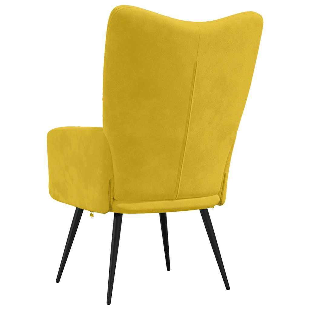 vidaXL Relaxstoel Fluweel Mosterdgeel - 54% Korting!