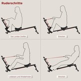 Opvouwbaar Roeitoestel voor Thuis - 120 kg - Rood (29% Korting)