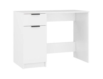 Wit Bewerkt Hout Bureau 100x50x75 cm - 54% Korting