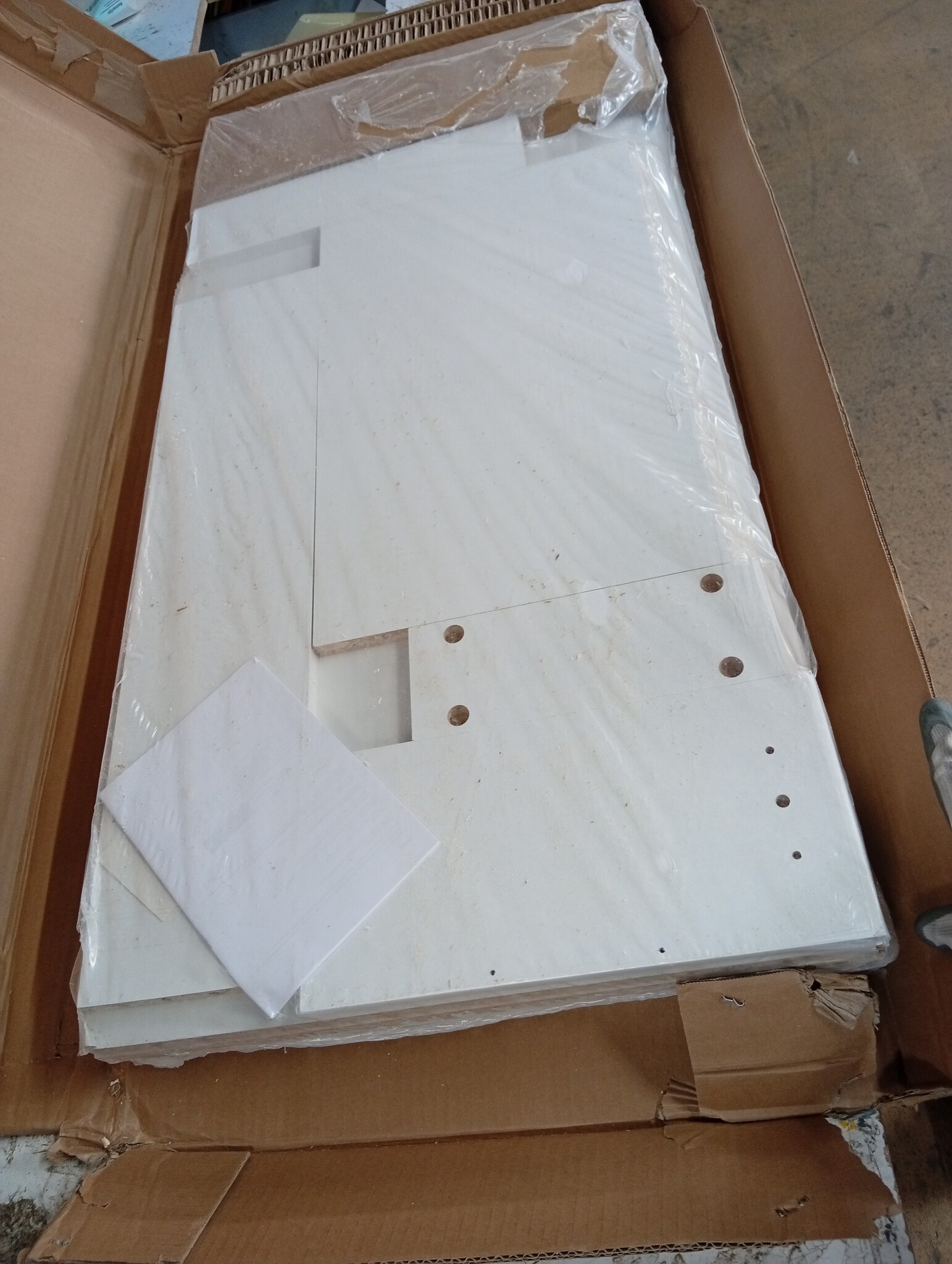 Wit Bewerkt Hout Bureau 100x50x75 cm - 54% Korting