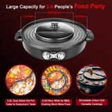 Elektrische Hotpot & BBQ Grill 2-in-1 (8 pers.) - 2200W - Rookloos