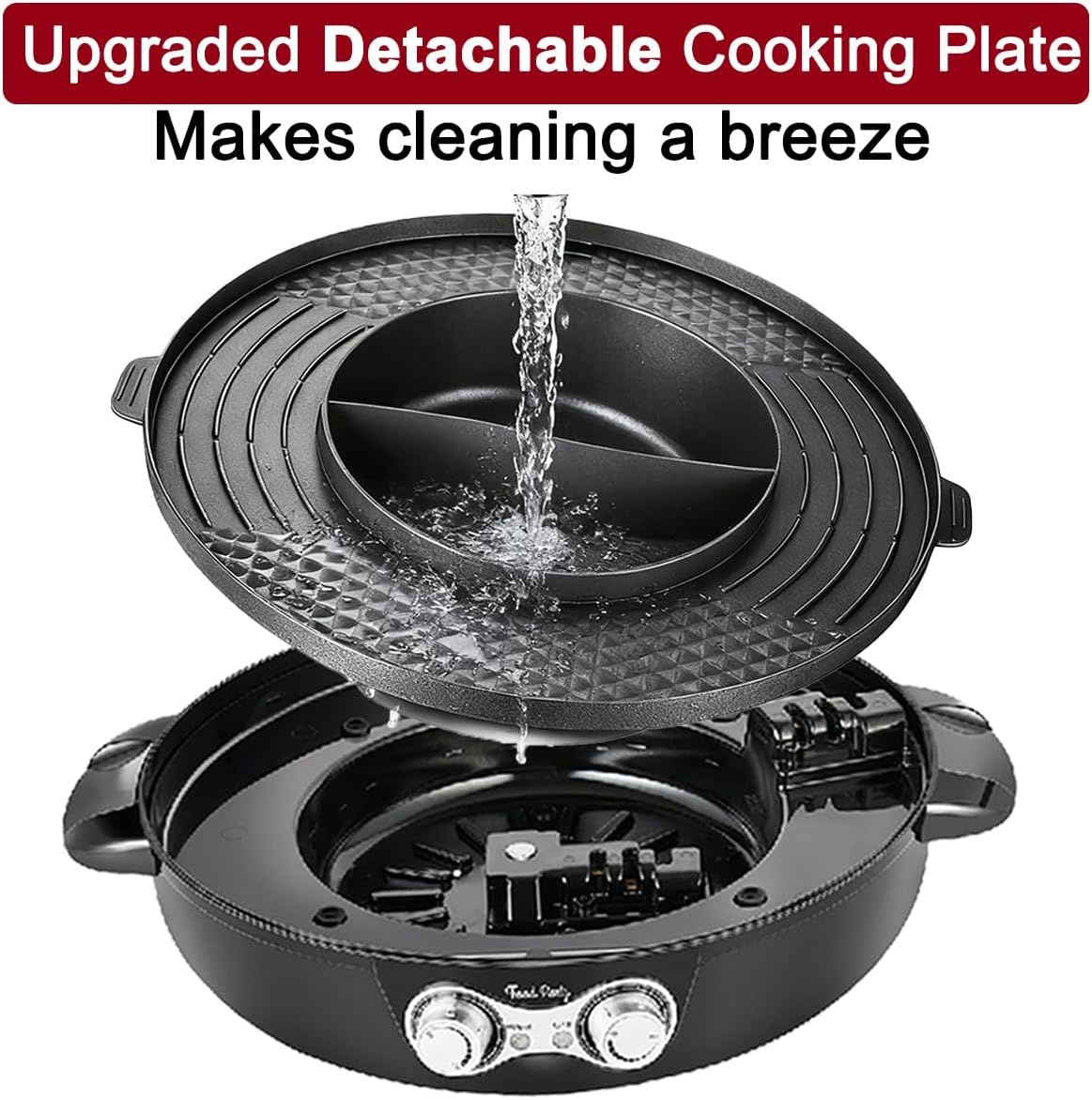Elektrische Hotpot & BBQ Grill 2-in-1 (8 pers.) - 2200W - Rookloos
