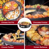 Elektrische Hotpot & BBQ Grill 2-in-1 (8 pers.) - 2200W - Rookloos