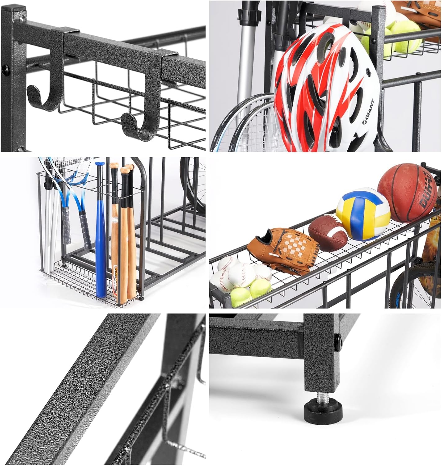 4-Bike Stand, Fiets Floor Parking Stand, Fiets Stand vloer, Fietsenstalling voor Garage Gebruik voor Mountain, Hybride, Kinderfietsen, Indoor Outdoor Bike,