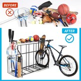 4-Bike Stand, Fiets Floor Parking Stand, Fiets Stand vloer, Fietsenstalling voor Garage Gebruik voor Mountain, Hybride, Kinderfietsen, Indoor Outdoor Bike,