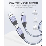 ORICO USB C Hub, USB 3.2 Gen 1 Hub with TF/SD Card Reader, 3 USB-A Ports, 5Gbps USB Distributor, 0.5m USB C Cable, USB Splitter with Type C Power Port 5V/2A for iMac, MacBook, MacBook Pro