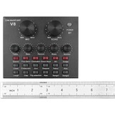 V8 Live Sound Card, Audio Mixer USB External Sound Card Live Broadcast KTV Sound Card For Dual Mobile Phone For Live KTV Voice Chat