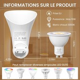 GU10 LED Wandspot Set van 2 - 3000K Warm Wit - Draaibaar