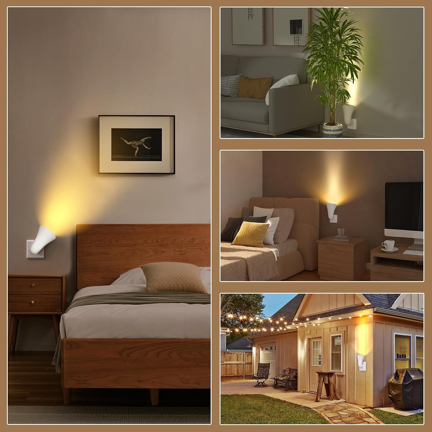 GU10 LED Wandspot Set van 2 - 3000K Warm Wit - Draaibaar