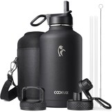 Coolflask Geïsoleerde Waterfles 2 Liter - RVS Drinkfles - Zwart
