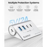 USB Hub 10 Gbps met 4 poorten (2x USB-A, 2x USB-C) - Aluminium, 59% Korting