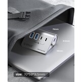 USB Hub 10 Gbps met 4 poorten (2x USB-A, 2x USB-C) - Aluminium, 59% Korting