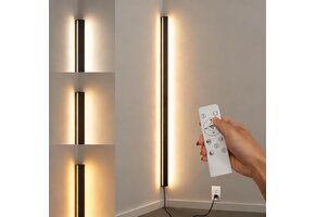 LED Wandlamp 120cm Zwart - 36W, Dimbare Kleurtemperatuur