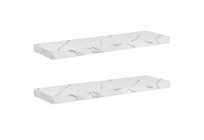 VidaXL Wandplank Wit Marmer 2 stuks - 28% Korting!