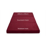 Opvouwbaar Matras 200x120cm Bordeaux - 41% Korting