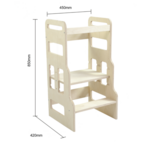 Leertoren Kinderkeukenhulp 85x42x45 cm Berken Multiplex - 61% Korting!