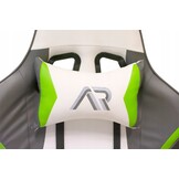 Ergonomische Gamestoel Bureaustoel Eco-leer Wit-Grijs-Limoen | 19% Korting