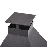 Bio ethanol haard zwart 42,5x15x15cm vrijstaand glas, binnen/buiten - 60% korting