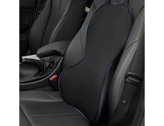 Ergonomisch Lendekussen Memory Foam voor Autostoelen | Zwart | Universele Pasvorm | Optimale Rugondersteuning | Ademende Mesh Hoes