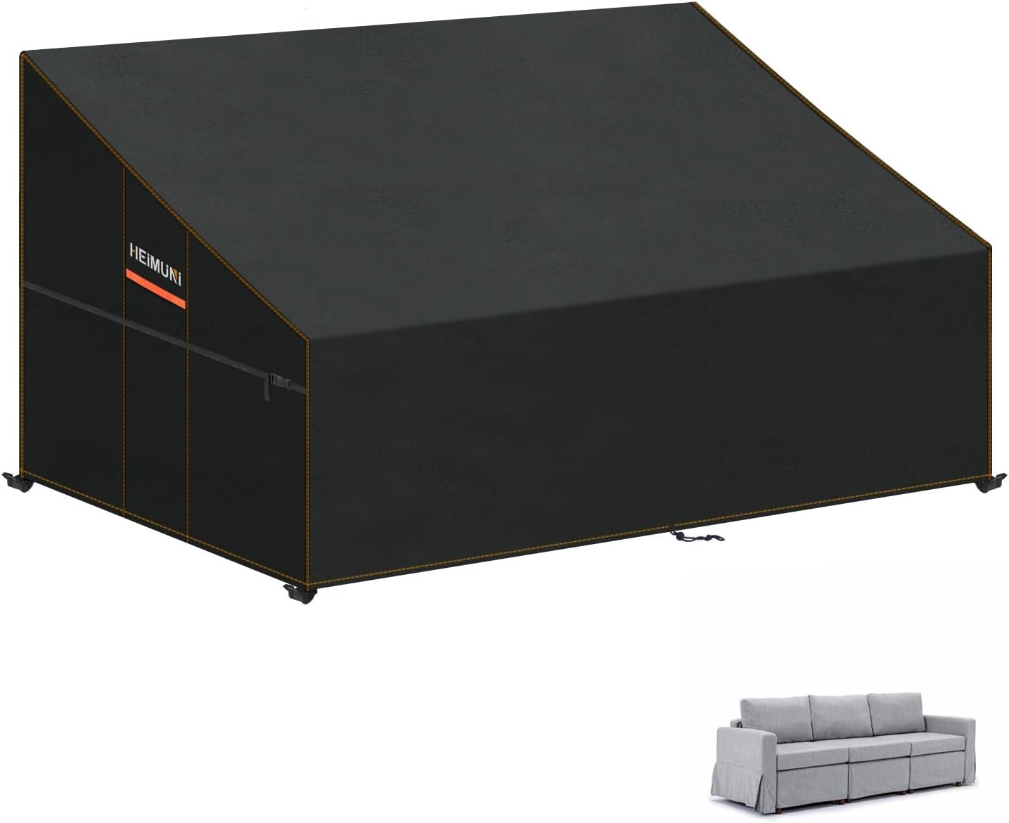Hoes voor Loungebank L-vorm, Waterdichte Hoes Loungebank Afdekhoes voor Loungemeubelen 420D Oxford-stof Rotan Hoekbankhoes Uv-bestendig, , 270 x 270 x 100 x 90/65 cm