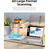 CZUR ET Max 38MP boekscanner, 410DPI documentscanner, compatibel voor Windows, macOS en Linux, ondersteuning 4k HDMI