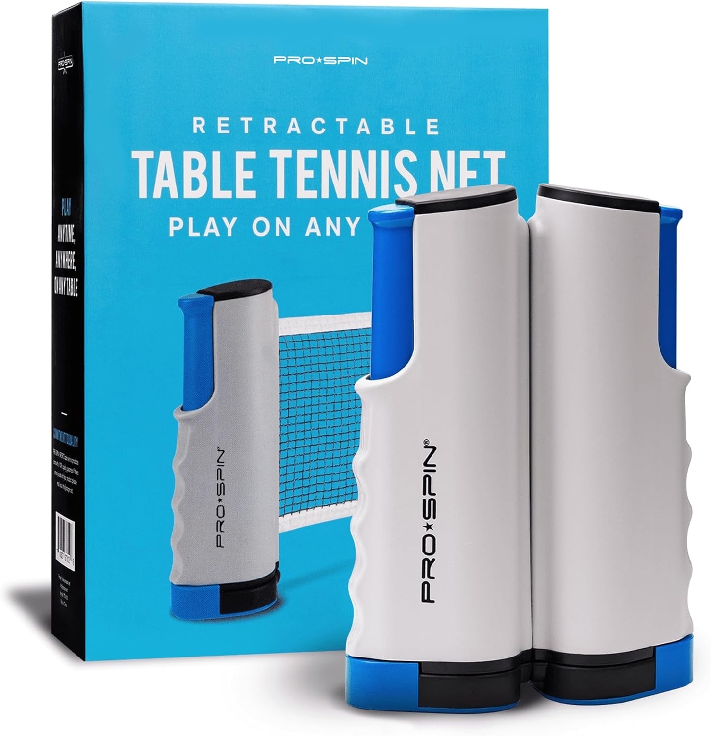Intrekbaar Tafeltennisnet met Tas | Blauw | 57% Korting