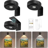 GOODEA Draadloze beeldspot dimbaar met afstandsbediening en timer, 3 st. | 2200mAh oplaadbare LED-spot, 3 kleuren, beeldverlichting voor wandkunst, vitrines & Halloween. - Maat set van 3