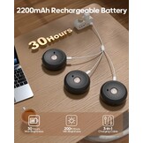 GOODEA Draadloze beeldspot dimbaar met afstandsbediening en timer, 3 st. | 2200mAh oplaadbare LED-spot, 3 kleuren, beeldverlichting voor wandkunst, vitrines & Halloween. - Maat set van 3