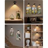 GOODEA Draadloze beeldspot dimbaar met afstandsbediening en timer, 3 st. | 2200mAh oplaadbare LED-spot, 3 kleuren, beeldverlichting voor wandkunst, vitrines & Halloween. - Maat set van 3