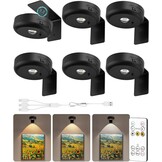 GOODEA Draadloze beeldspot dimbaar met afstandsbediening en timer, 3 st. | 2200mAh oplaadbare LED-spot, 3 kleuren, beeldverlichting voor wandkunst, vitrines & Halloween. - Maat set van 3