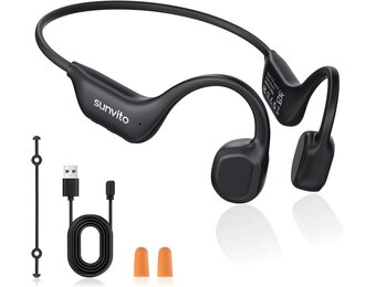 Botgeluid Koptelefoon Bluetooth, Open Ear Koptelefoon Draadloos 5.4 Bone Conduction Headphones