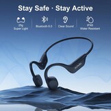 Botgeluid Koptelefoon Bluetooth, Open Ear Koptelefoon Draadloos 5.4 Bone Conduction Headphones