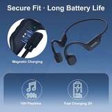 Botgeluid Koptelefoon Bluetooth, Open Ear Koptelefoon Draadloos 5.4 Bone Conduction Headphones