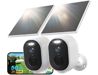 GNCC 2K 4MP LTE bewakingscamera voor buiten, accu + zonnepaneel, wifi6 camera, bewaking buiten, wifi, outdoor, binnen accu, draadloos met 2-weg audio, nachtzicht, PIR-bewegingsmelder, IP65