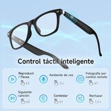Slimme Zonnebril met Bluetooth & Blauwlichtfilter - Grijs (57% Korting)