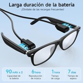 Slimme Zonnebril met Bluetooth & Blauwlichtfilter - Grijs (57% Korting)